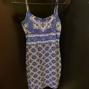 Tight blue dress from Garage